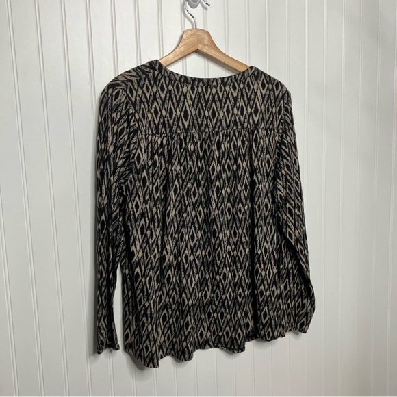 Lucky brand Top 1X Multicolor Geometric Women’s Plus Size Boho Fall - Picture 7 of 7